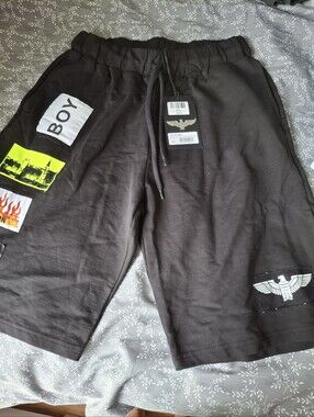 BOY London Black Graphic Athletic Shorts